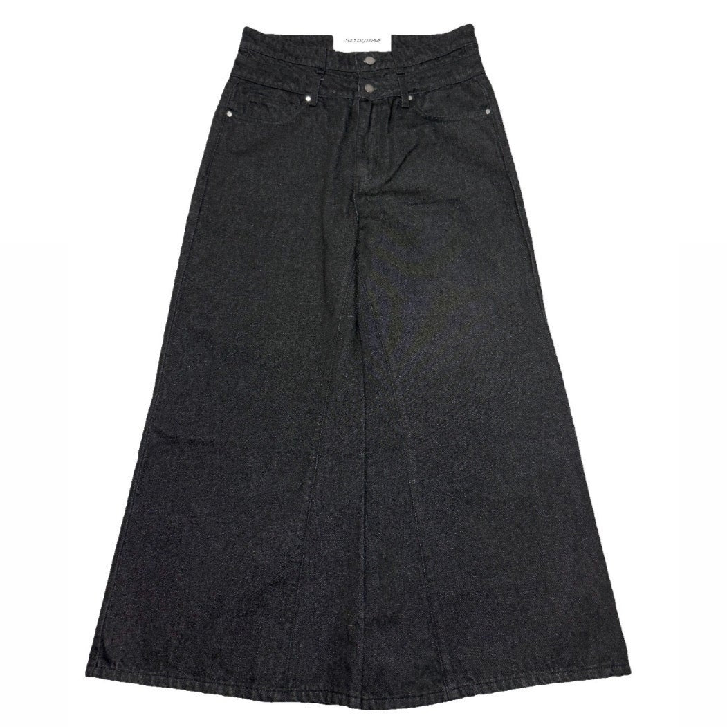 (BUNDLE) Double Waisted Baggy Jeans Light Blue & Dark Black